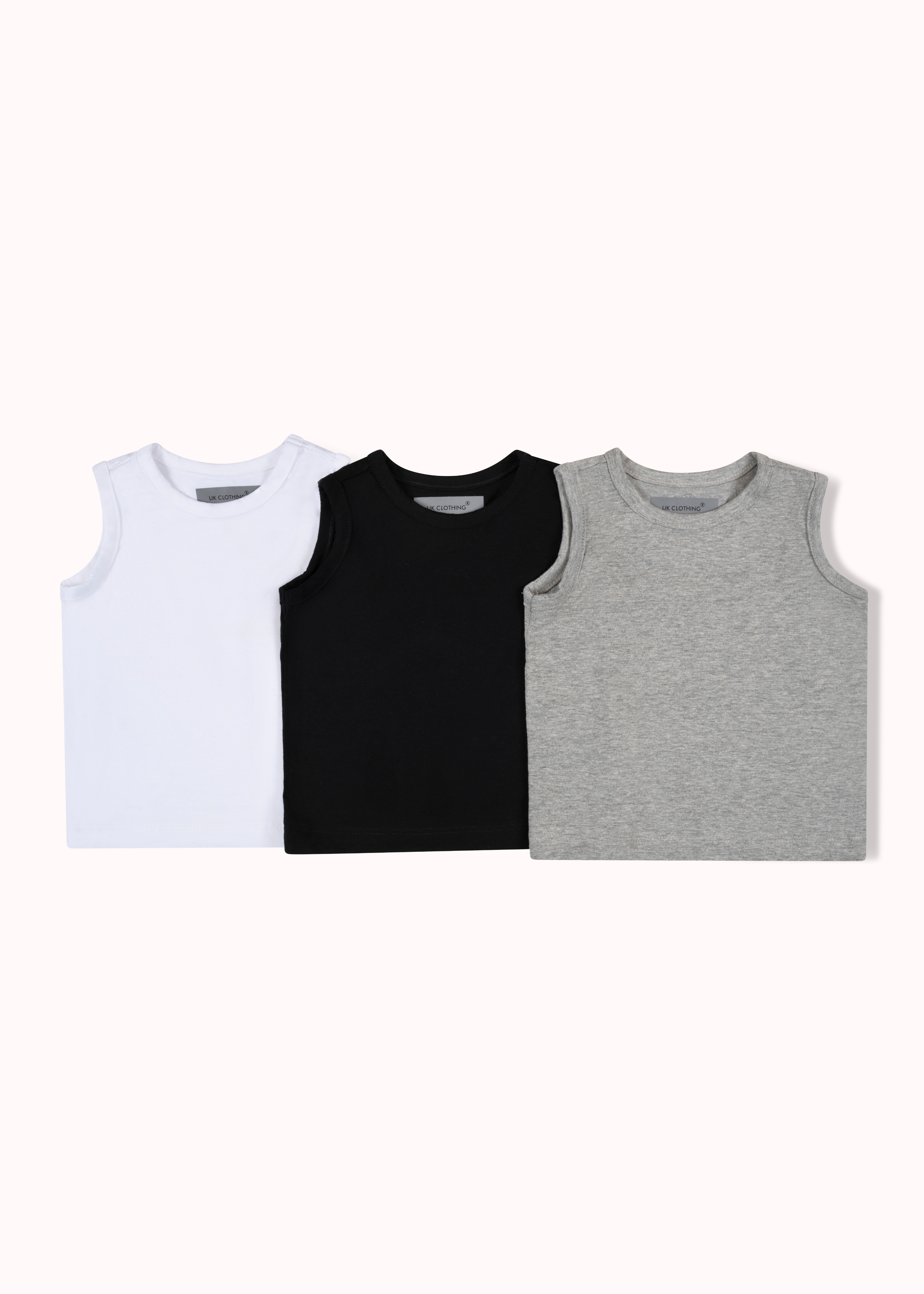3 pack solid vest