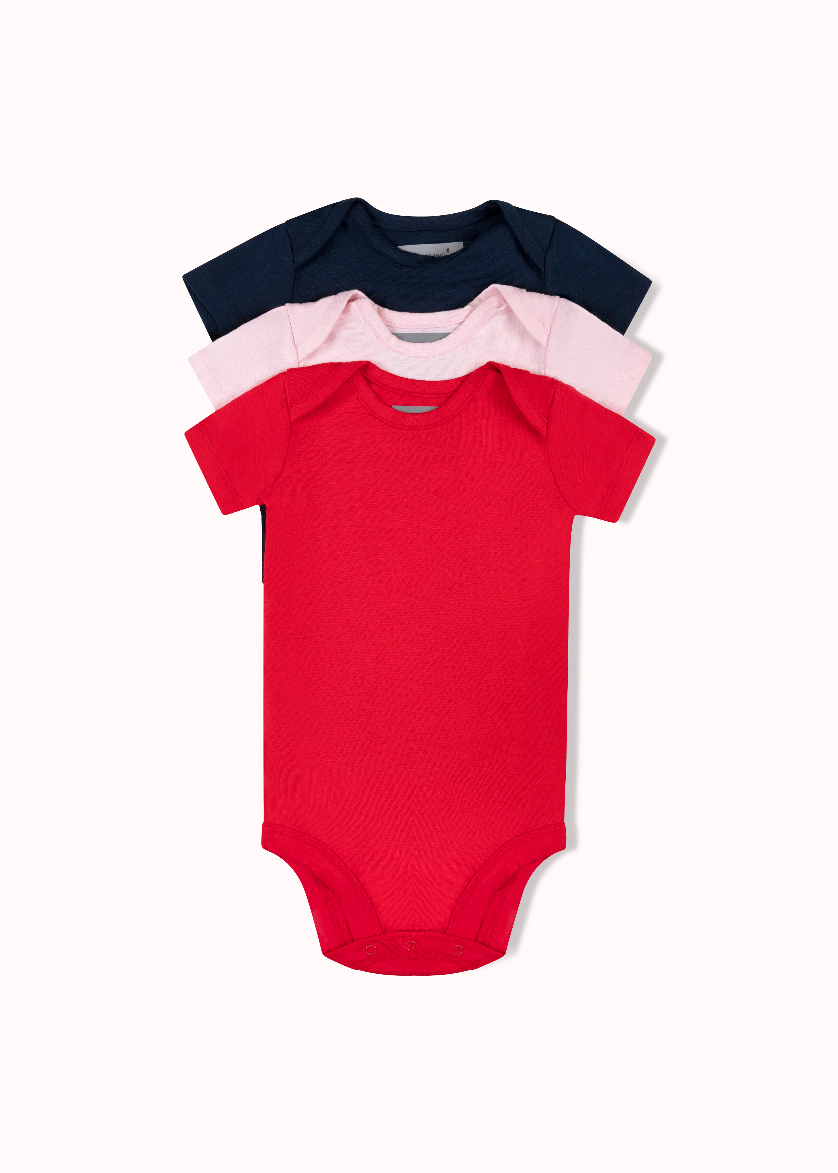 3 Pack short sleeve solid bodysuit