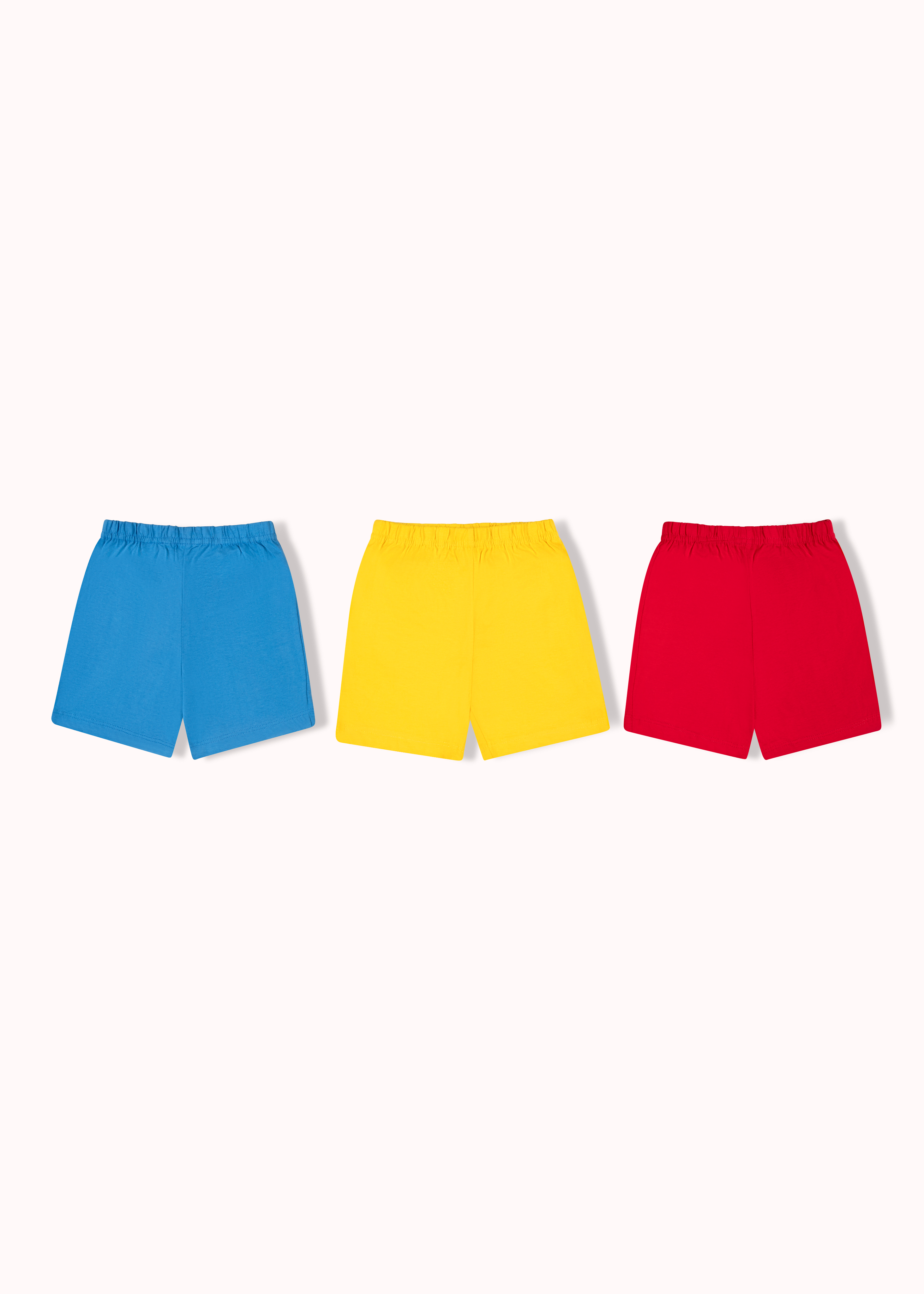 3 pack solid shorts