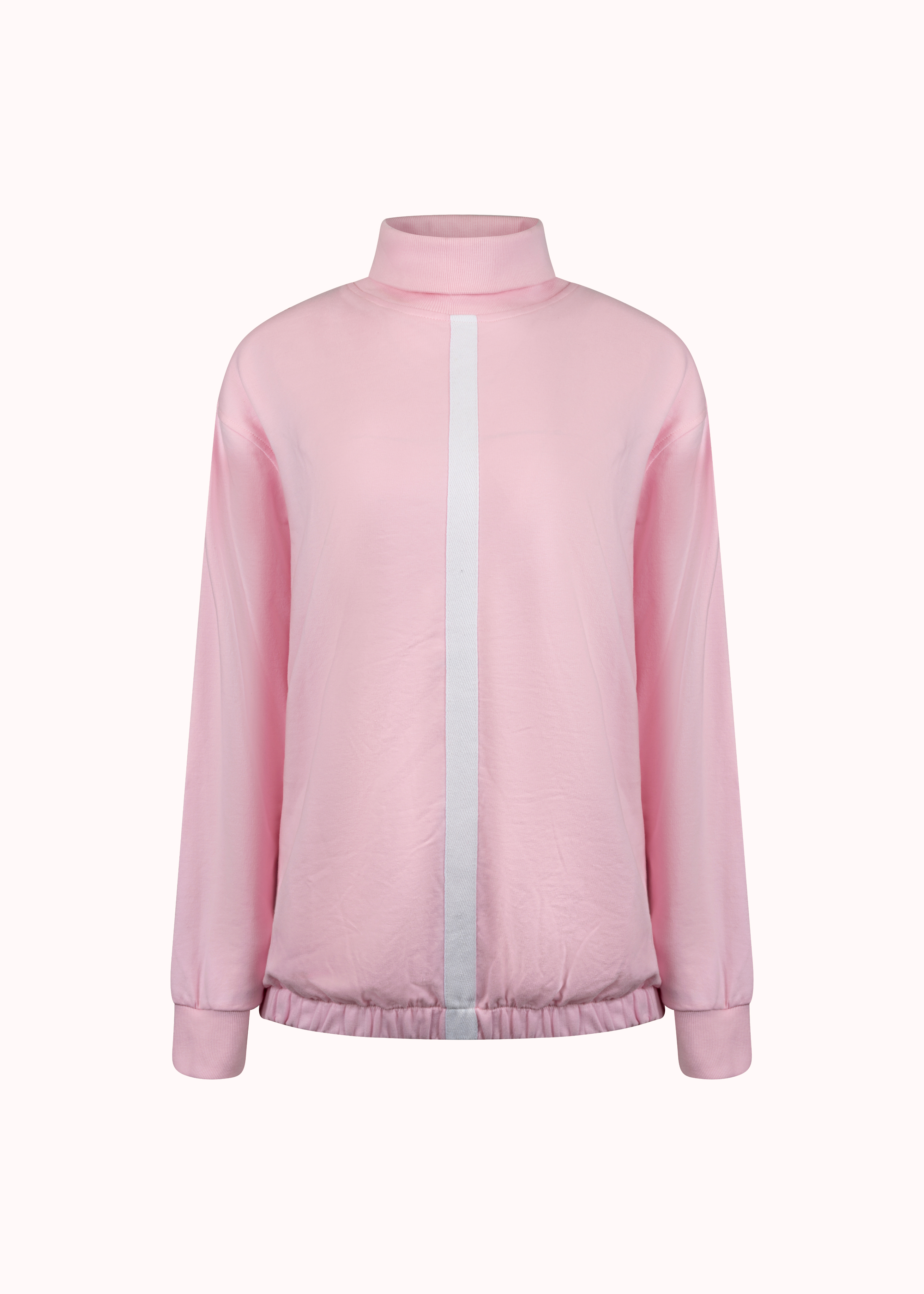 Mauve morn loop knit cotton sweatshirt