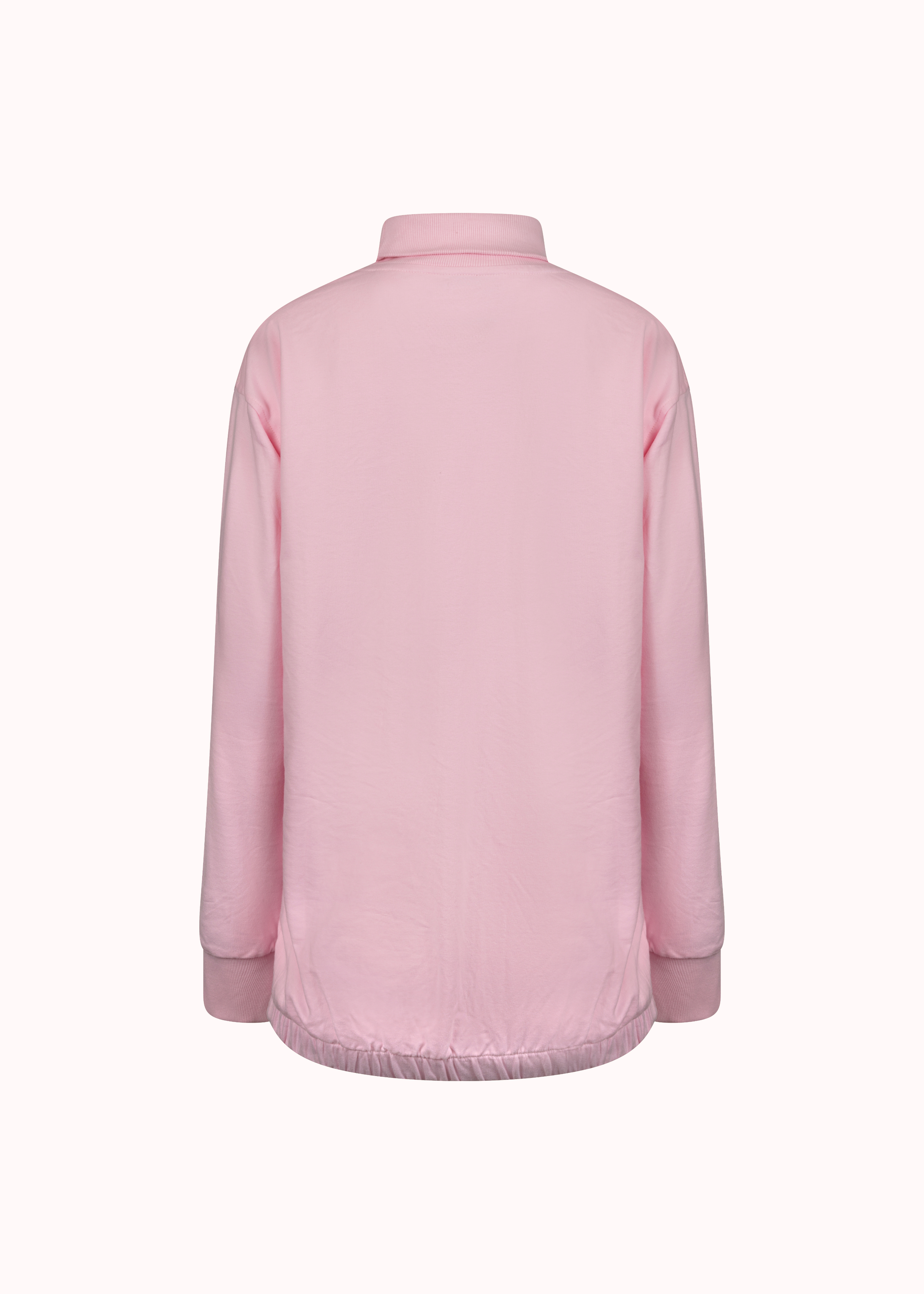 Mauve morn loop knit cotton sweatshirt