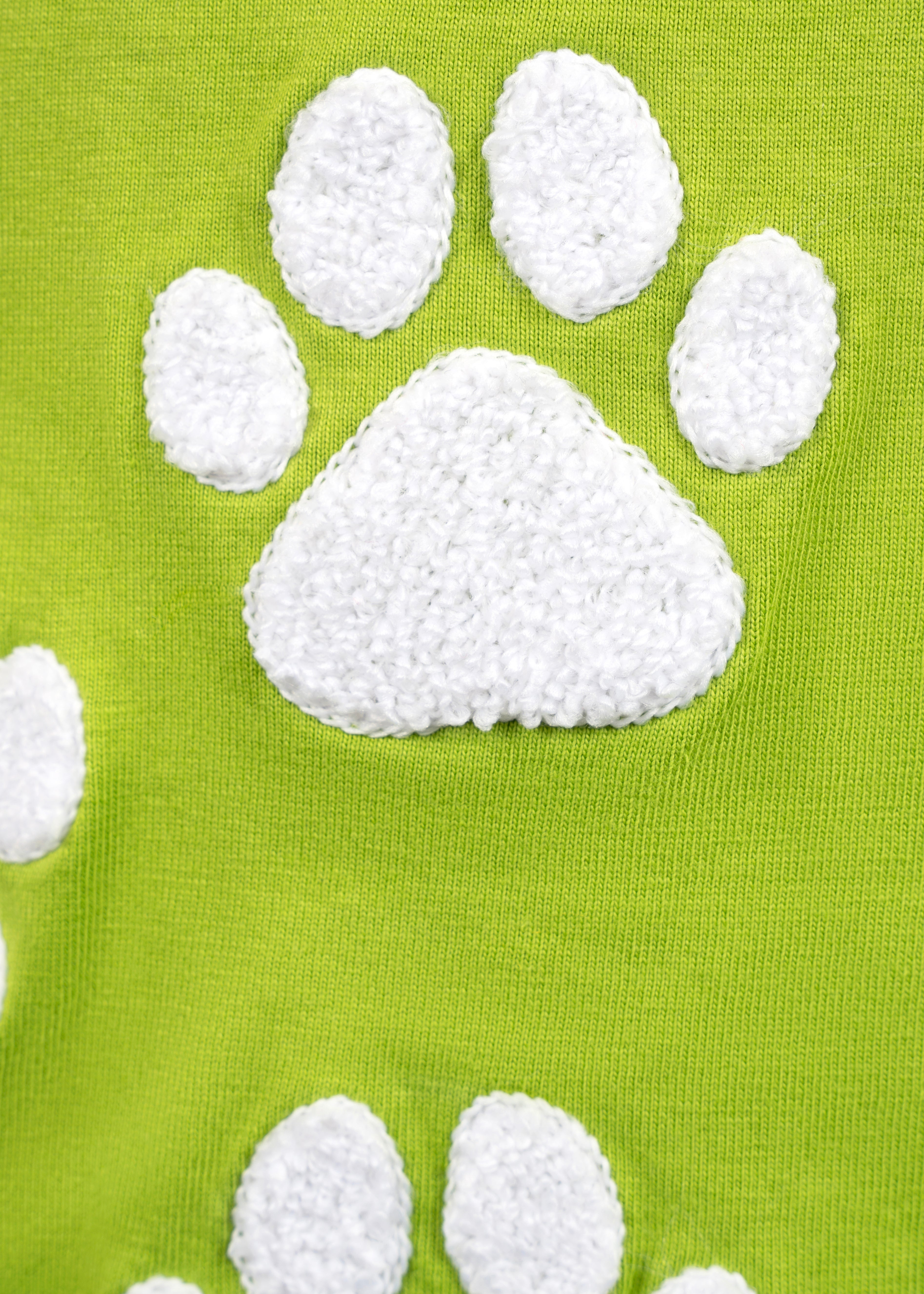 Dog paw embroidered pyjama t-shirt shorts