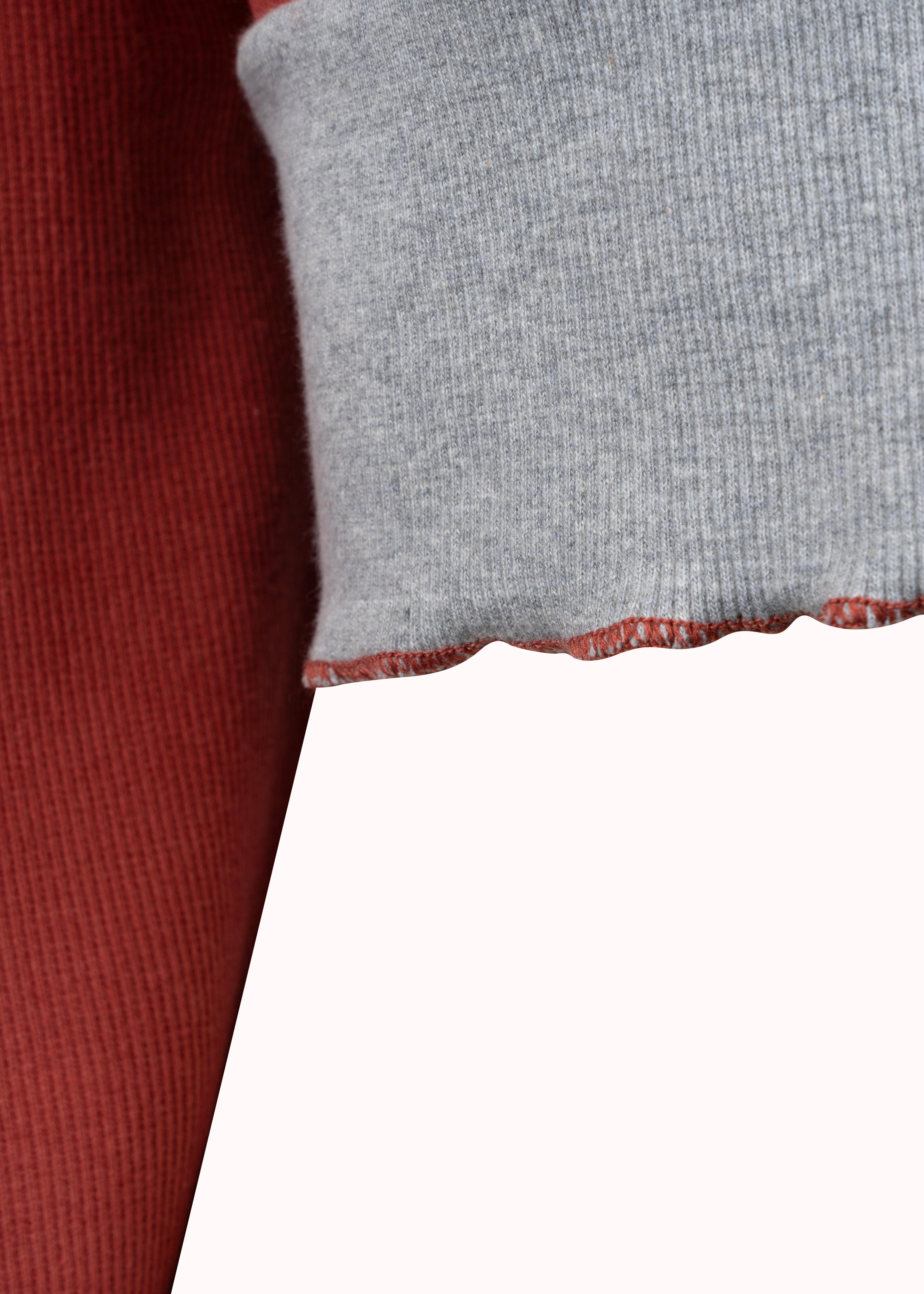 Colourblocked ribbed oversized crop top