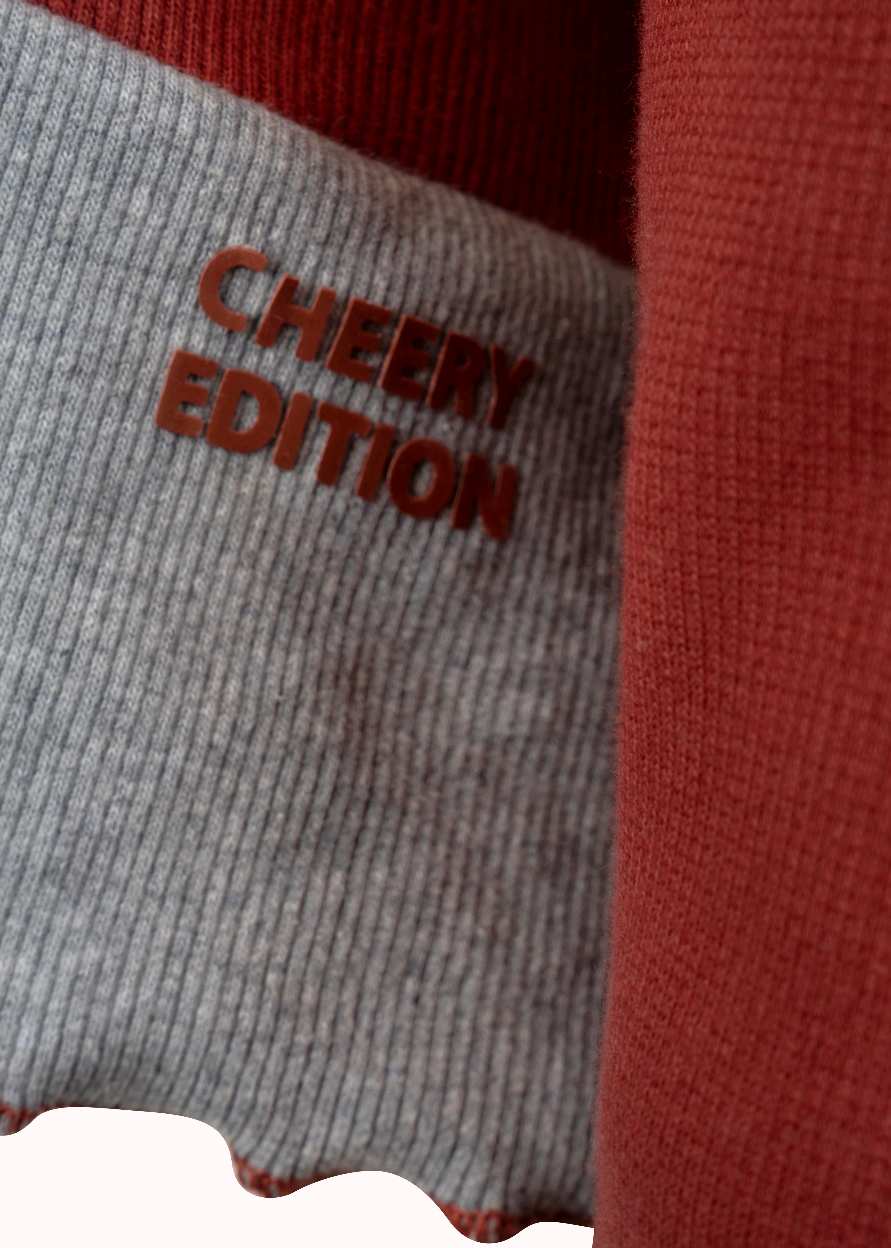 Colourblocked ribbed oversized crop top