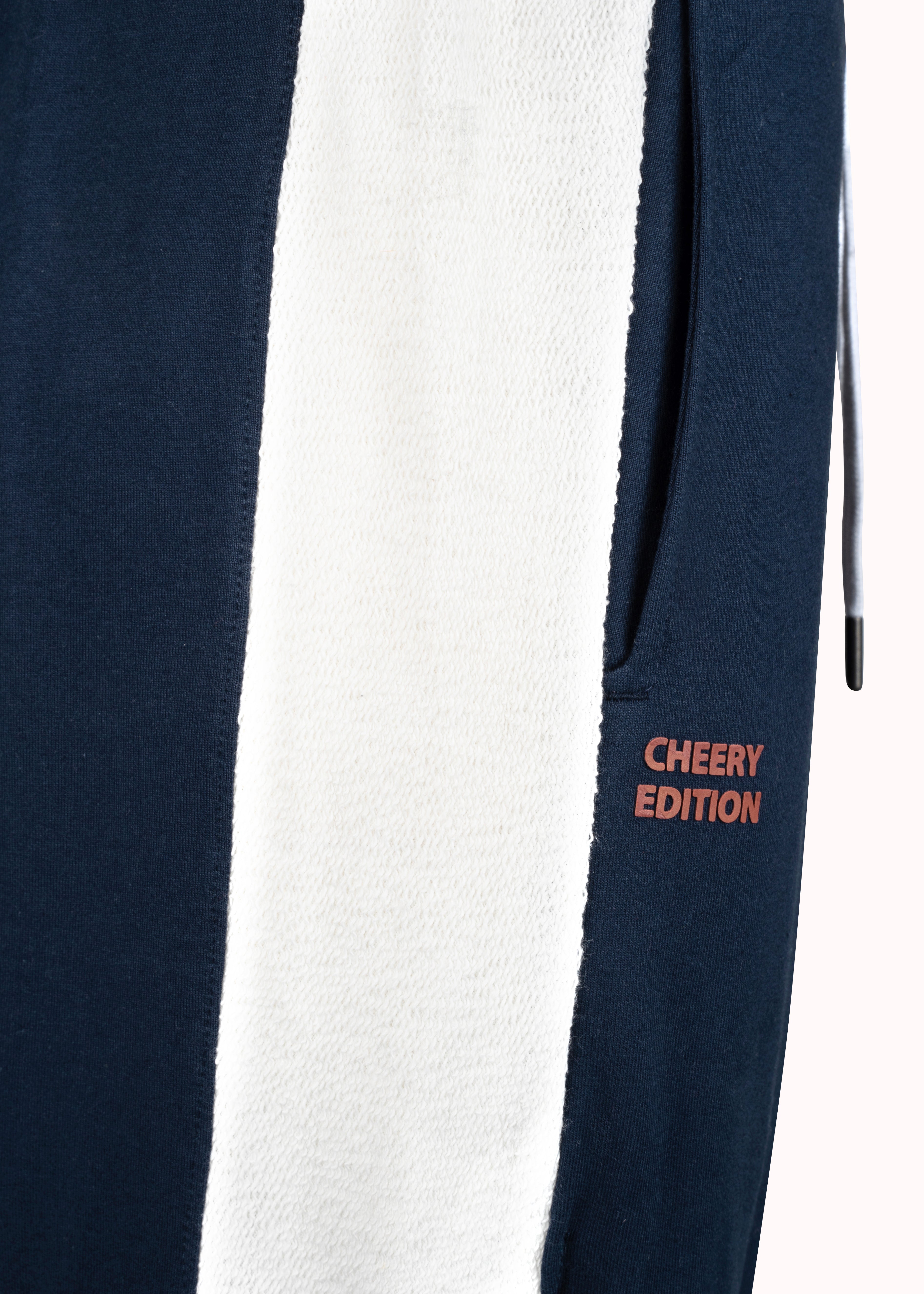 Medieval blue cut and sew cotton jogger