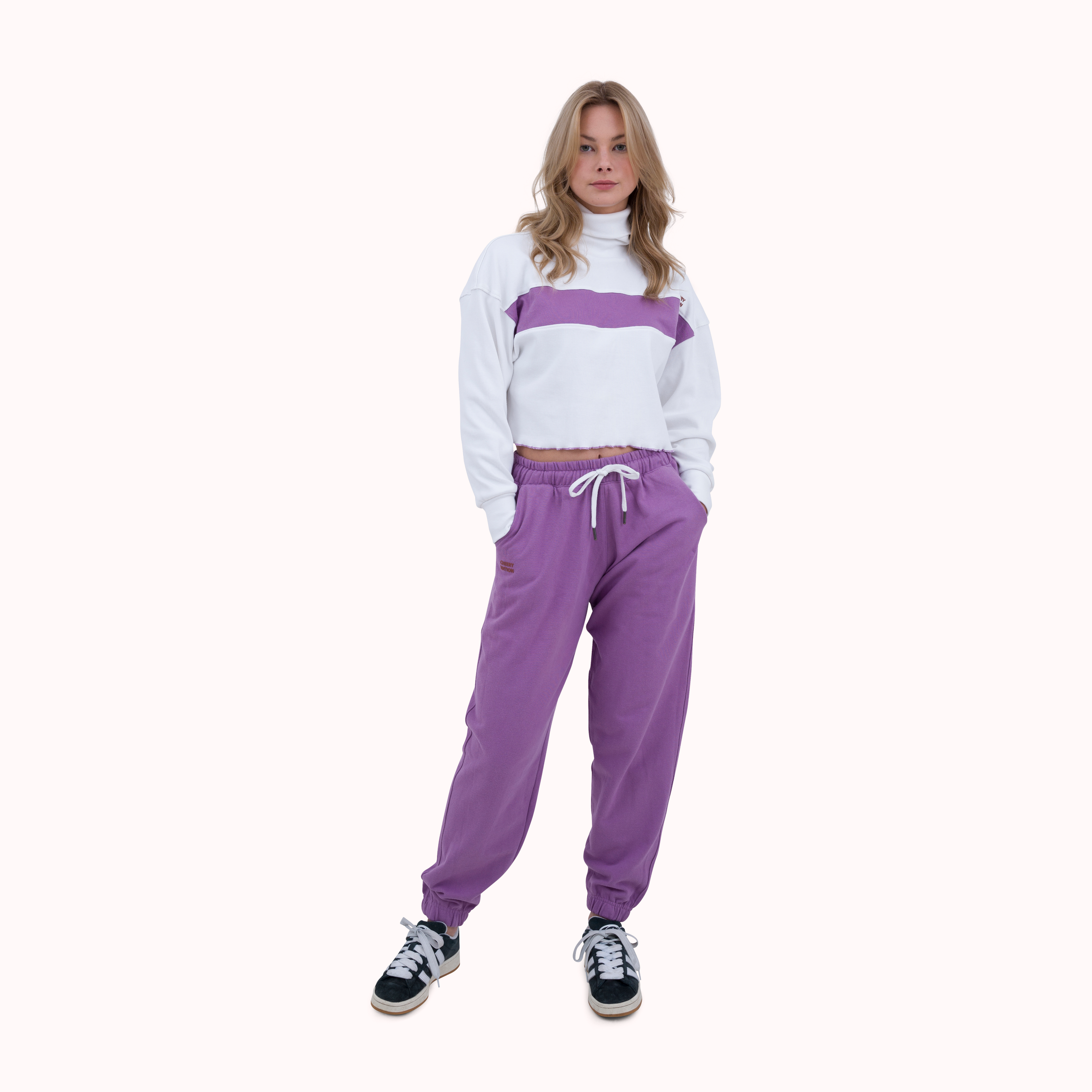 Lavender solid cotton jogger