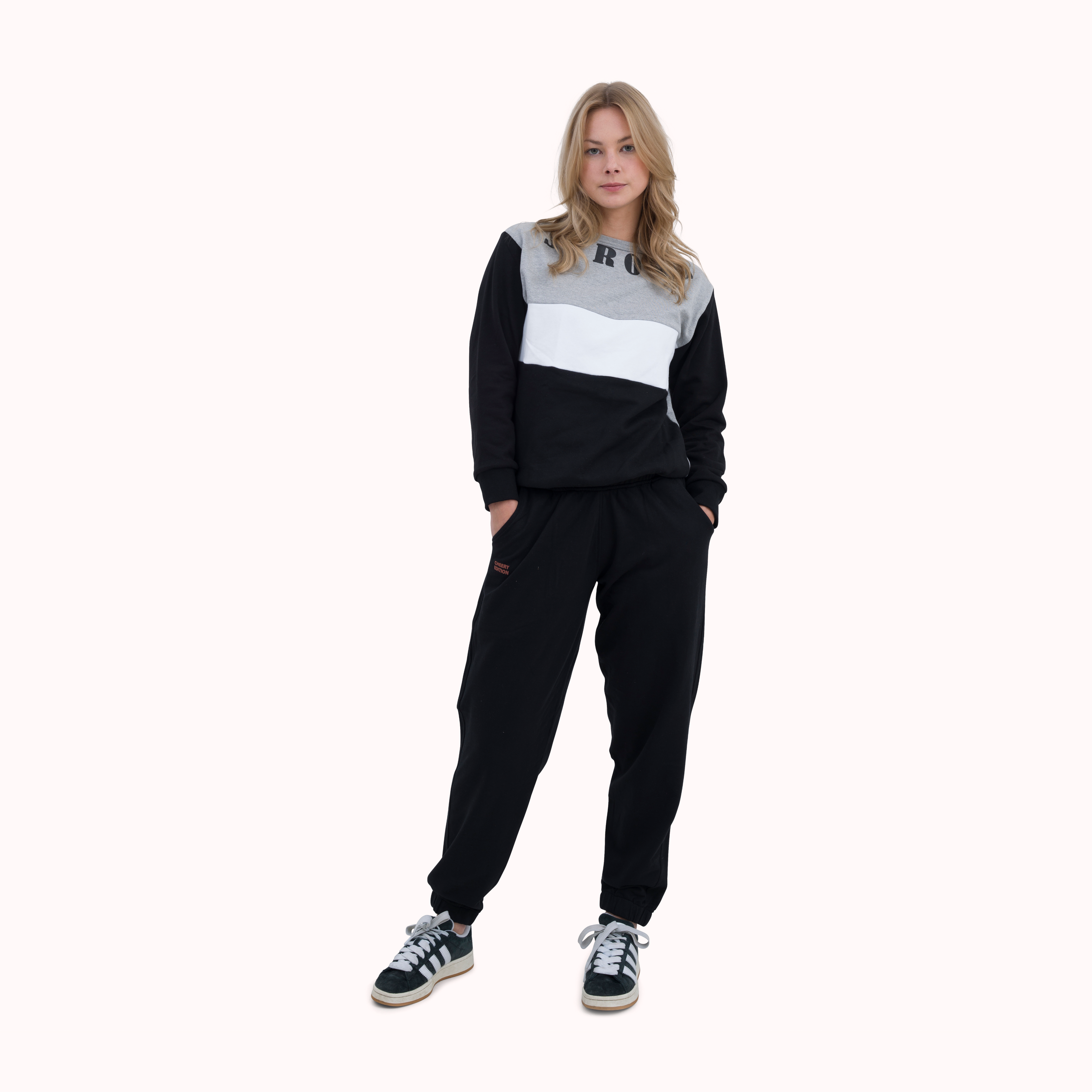 கருப்பு திட பருத்தி ஜாகர்