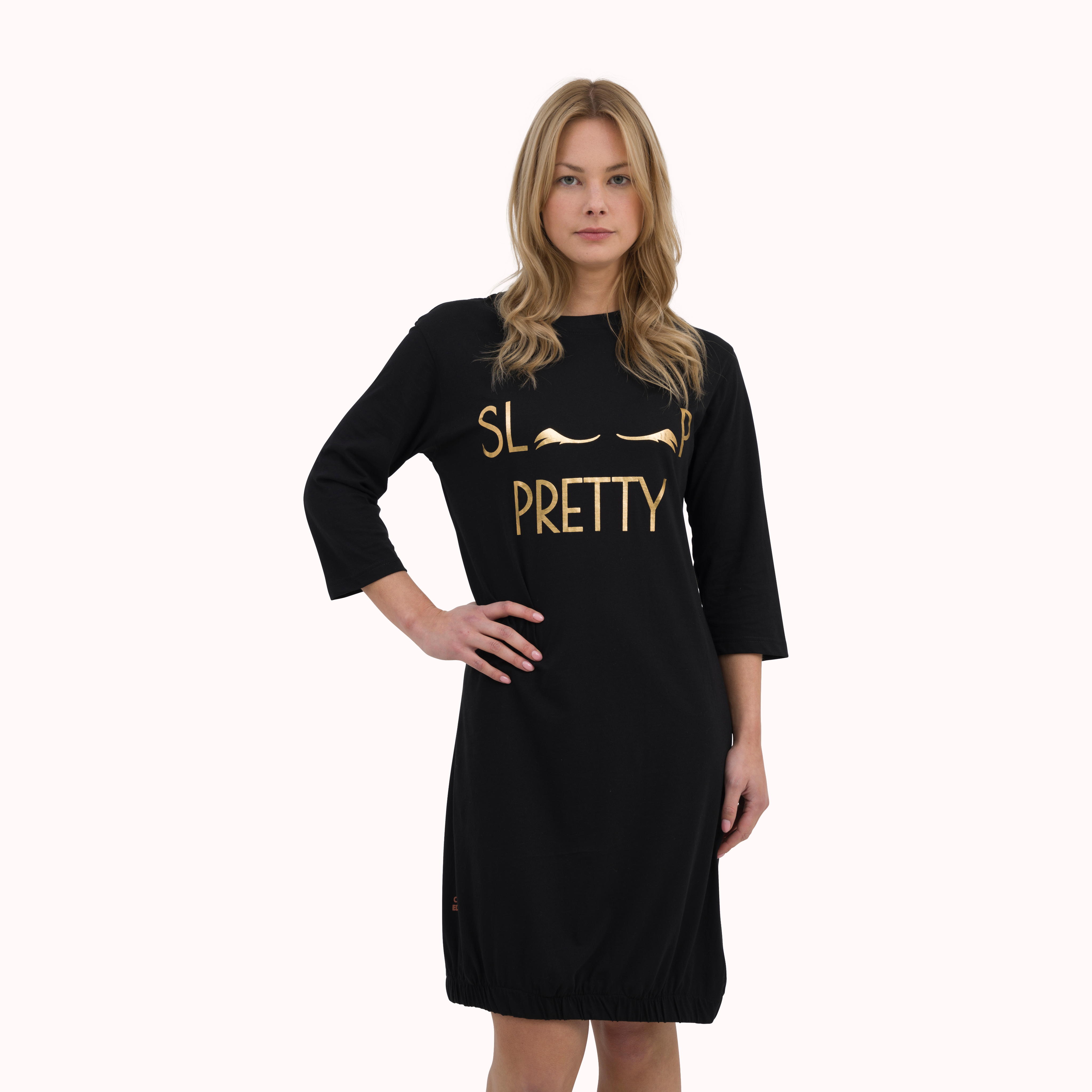 Sleep pretty foil printed t-shrit dress