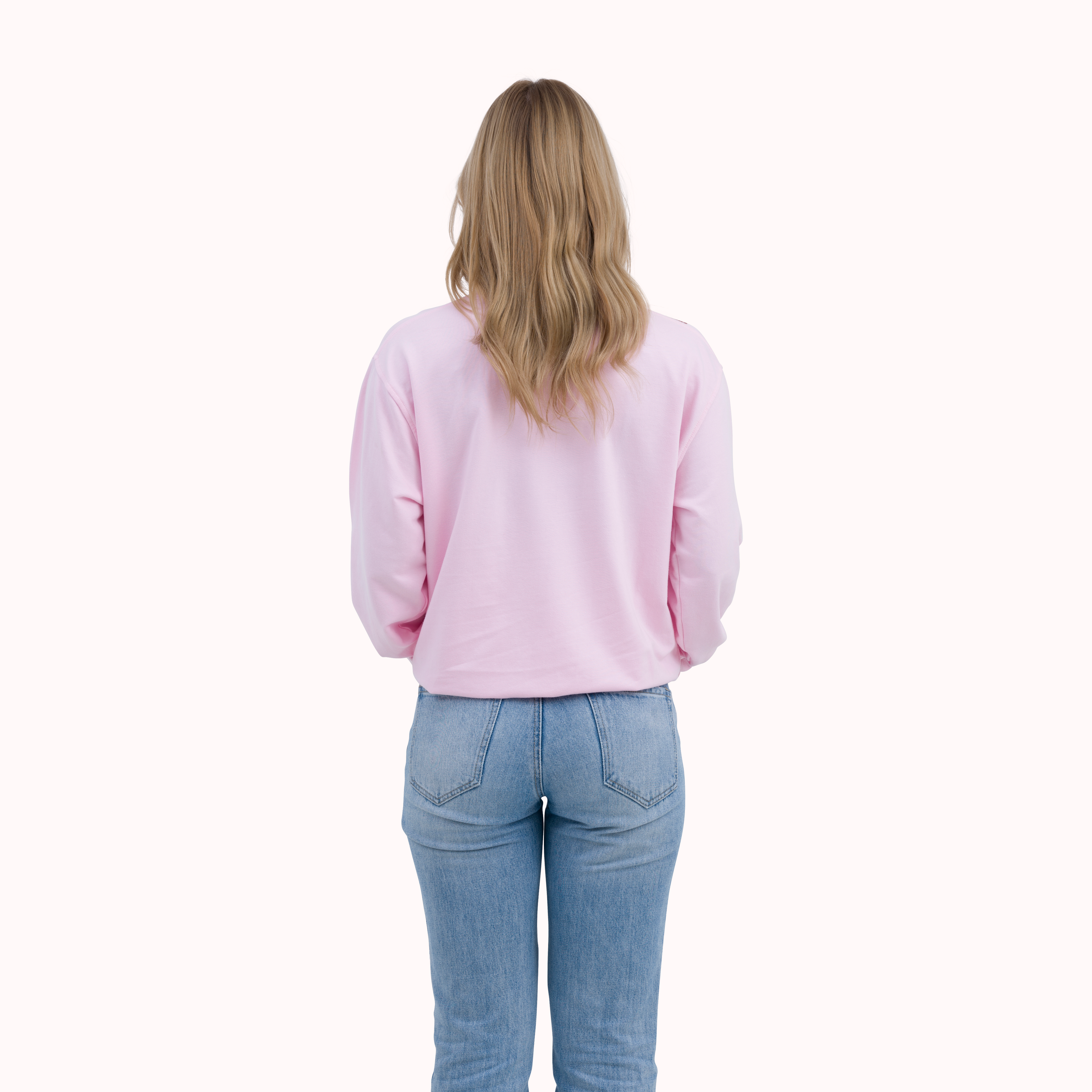 Mauve morn loop knit cotton sweatshirt