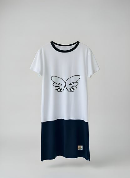 FLOCK PRINTED T-SHIRT DRESS - LIMITED EDITION